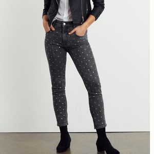 Final Sale 👀 No More Low Offers PILCRO ULTRA HIGH-RISE BEADED STRAIGHT JEANS